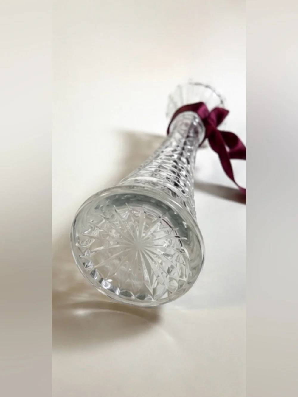 Vintage Anchor Hocking Clear Glass Bud Vase Mid Century Cottage Decor